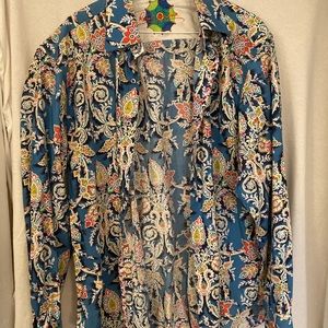 Groovy floral with contrasting cuffs